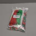 Jutom 1042 Piece Christmas Pony Beads Kit 1000 Red Green White Plastic Beads 40 Christmas Pipe Cleaners 2 Feet Ribbons for Xmas Tree Wreath Decorations DIY Crafts Jewelry Making(Assorted Color)