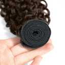 Color #4 Human Hair Bundles Chocolate Brown Deep Wave Single Bundle Human Hair 30 Inch Double Weft Grade 12A Unprocessed Virgin Remy Hair Extension