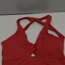 Aoxjox Women's Workout Sports Bras Twist Front Fitness Training Gym Bra Yoga Crop Lola Tank (Medium, Rumba Red)