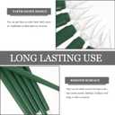 Angoily Flameless Ivory Taper Candles Flickering, Green Real Wax Led Flameless Taper Candles, Battery Operated Led Warm 3D Wick Light Window Real Wax Pack of 6, Christmas Home Wedding Decor