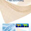 KASBAH Dog Cooling Blanket & Mat, Waterproof Pet Blankets for Couch, Bed and Car Seat, Washable Reversible Dog Blanket Throw (Cool & Warm), Q-MAX >0.5, 28 x 40 Inch, Beige