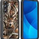 for Galaxy S23 FE 5G Case,Full Body Shockproof Drop Protection Dust Proof Heavy Duty 3-Layer Military Rugged Durable Cover for Galaxy S23 FE 5G 6.4" 2023,Camo Forest Deer