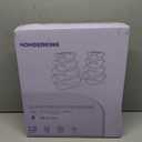 8 Pack Borosilicate Glass Food Storage Containers with Lids, Glass Meal Prep Containers, Airtight Bento Lunch Boxes with Snap Locks, Oven, Freezer and Dishwasher Safe, BPA Free, Kitchen Storage Set (Deep Black)