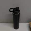 24 oz Insulated Water Bottle with Handle, 304 Stainless Steel Water Bottles with Wide Mouth, Double Wall Vacuum Sports Water Bottle, BPA Free, Keep Cold and Hot, Black