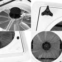RV Roof Vent Fan 12V 6-Speed-Reversible 14" x 14", Medium