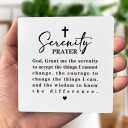 Serenity Prayer Wood Plaque Gift, God Grant Me The Serenity, Inspirational Gift, Plaque with Wooden Stand, Meaningful Wood Sign Plaque Gift, Unisex Sobriety Recovery Gifts, Mental Health Gift
