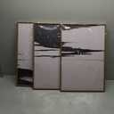 KAIRNE Abstract Neutral lake Framed Wall Art Set, Neutral Shape Wall Painting, Abstract Black and Grey Landscape Wall Decor, Modern Watercolor Art Print for Living Room