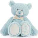 DEMDACO Welcome to The World, Mini 7.5 x 6.5 Inch, Ultra Soft Polyester, Huggable, Cuddly, Toy, Stuffed Plush Animal, Blue, My First Teddy Bear