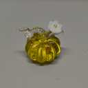 LONGWIN Hand Blown Glass Pumpkin Figurines Paperweight - 2.9 Inch Crystal Small Fake Halloween Pumpkin Decor Fall Harvest Decorations for Home/Thanksgiving (Gold)