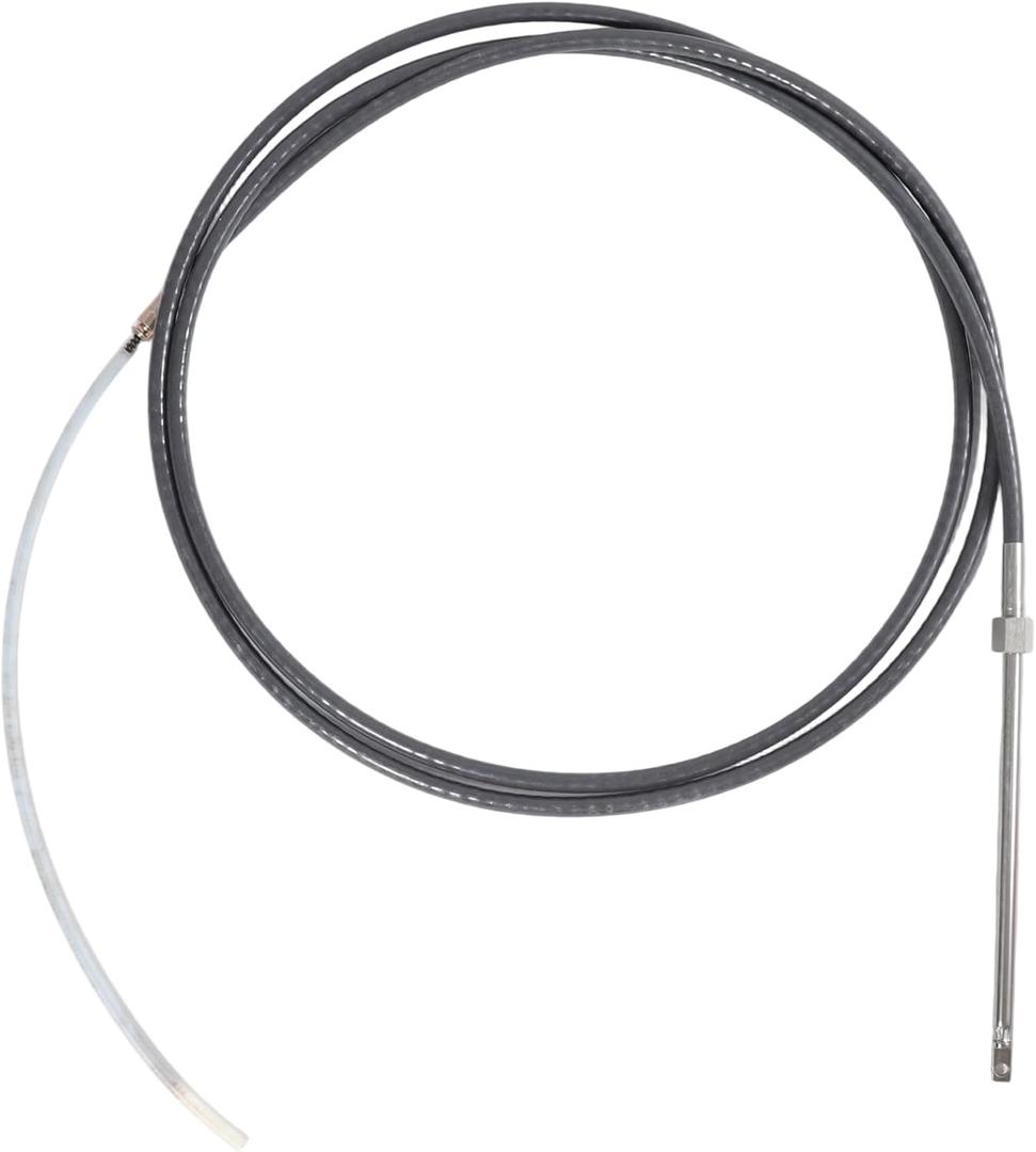 M66X10 Marine Boat Rack Steering Control Cable Black 1 Pcs, 17ft