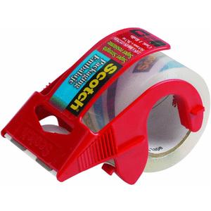 Scotch Heavy Duty Shipping Packaging Tape, 1 Roll with Dispenser, 1.88" x 22.2 Yards, 1.5" Core, Great for Packing, Shipping & Moving, Clear (341)
