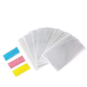 Food Bag Clear 6 x 10 x6 Metal Twist Tie Food Safe 200/Polybag, Set of 6