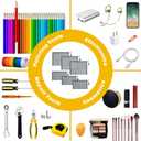 6 Pack Mesh Cosmetic Bags, Nylon Makeup Pouches with Zipper for Home Office Purse Diaper Bag (Grey)