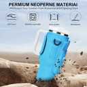 Initial Water Bottle Holder with Strap for Stanley Cup Accessories 40 oz Tumbler/Simple Modern Tumbler Bag, Water Bottle Carrier Bag with Strap for Men Women Gift Hiking, Travel, Camping, Walking Gym (Blue)