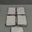 Yeaqee 50 Pcs Mini Metallic Foil Gift Bags with Handles 4x4.75x2.25'' Tiny Thank You Favor Bag with Tag for Christmas Fall Thanksgiving Welcome Wedding Baby Shower Birthday Party(White, Silver)