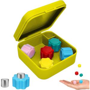 Gonggi Korean Game Gong Gi - Weighted Gongi Stones - Real Gongii Squid Gong-gi Set with Yellow Case