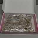 FLAIR GIFTS 12 Pcs 4.3" x 6" 2025 Christmas Bows for Tree Decor, Champagne Gold Sparkly Glitter Rhinestone Bow Ornaments with Twist Tie for Xmas Decoration, Wreath, Garland, Gift Wrapping