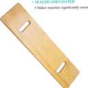 Wooden Slide Transfer Board with Handles, 500 lb Capacity Heavy Duty Slide Boards for Transfers of Seniors and Handicap