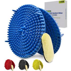 2 Pack 4-5 Gallon Car Wash Bucket Grit Trap Insert,Detailing Kit Accessories with Dirt & Debris Remover for Microfiber Mitts, Cloths, Sponges,Heavy Duty Grit Trap by X5MPLXPMX (Blue)