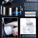 Vacuum Suction Magnetic Phone Holder, 2025 Upgraded Foldable and Retractable Magnetic Mount, A Movable Vacuum Suction Cup Car Phone Stand for Cars/Gyms/Mirrors/Smooth Surface (White)