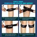 Fit Geno Knee Strap Patella Tendon Support: Patellar Stabilizing & Pain Relief for Man and Women - Knee brace for Runner's & Jumper's, Tendonitis, Running, Volleyball, Basketball (2-Pack)