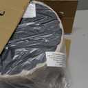 GREENSTELL Small Vanity Stool Chair with Storage and Folding Back, 13" x 13" x 17.7" Faux Fur Soft Ottoman for Teenager, 4 Metal Legs with Anti-Slip Feet, Furry Padded Seat for Makeup, Bedroom, Camel