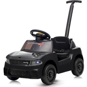 Licensed Dodge Ride on Push Car for Toddlers 1-3 Years with Handle & Music