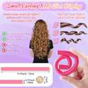 Selizo 30Pcs 9.45"x0.55" Flexible Hair Rollers, Foam Curlers for Short, Medium and Long Hair, No Heat Curlers, Hair Rods - Pink(Diameter 0.55')