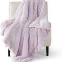 Bedsure Fluffy Lavender Purple Throw Blanket Gifts for Women, Kids, Soft Fleece Cozy Fuzzy Sherpa Plush Warm Minky Thick Faux Fur Throws for Couch, Purple Decor House Blanket Gifts for Mom, 50x60