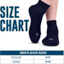 Doctor's Select Diabetic Socks for Men - 4 Pairs Diabetic Ankle Socks for Men | Non Binding Neuropathy Socks (M)