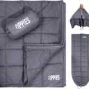 3M Thinsulate Insulation Puffy Camping Blanket for Cold Weather, Queen Size Warm Camping Quilt with Zipper, Waterproof Outdoor Sleeping Bag for Hammock, Cozy & Versatile Gift for Men and Women (Dark Grey)