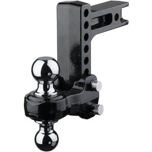 Fastway Flash Solid Steel 49-00-5600 Adjustable Steel Ball Mount with 6 Inch Drop, 2 Inch Shank, and Chrome Plated Balls
