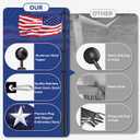 TOCRETOARE Heavy Duty Telescoping Flag Pole Kit, 20 FT 12 Gauge Extra Thick Aluminum Flagpoles for Outside House in Ground, 3x5 Embroidered American Flag for Residential or Commercial Use