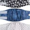CuteBone Dog Belly Bands for Male Dogs Wraps Washable Doggie Diapers DM06XL (XL(21"-27"))
