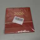 NUOBESTY Small Desk Calendar 2026 Standing Flip Desktop Calendar Scheduler Planner 2025.07-2026.12 Red