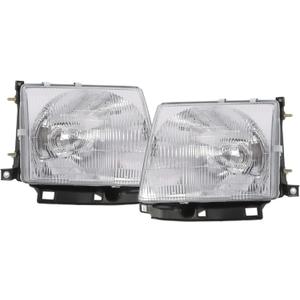 Driver & Passenger Side Headlight Assembly w/Bulb Compatible with Tacoma Base/Limited/Pre Runner/SR5 1997-2000 2WD Headlamp TO2502120 TO2503120