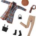 Doll Clothes, 5 Sets Outfits Winter Dresses Pants Windbreaker Hat for 11.5 inch Dolls Accessories Random Style (B)