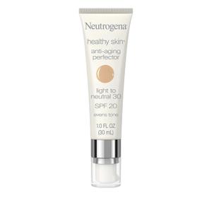 Neutrogena Retinol Treatment & Tinted Facial Moisturizer, Healthy Skin Anti-Aging Perfector, Broad Spectrum SPF 20 Sunscreen & Titanium Dioxide, Blendable Sheer Coverage, 30 Light to Neutral, 1 fl. Oz