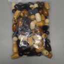 WILLBOND 130 Pieces Macrame Wooden Beads 10mm Hole Loose Beads with Hole for Macrame Making Kits Supplies Jewelry Bracelet Making Hair DIY Craft Handmade Decor(Black; Brown; Beige, Classic)