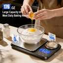 Rechargeable 0.01g/5kg Dual Platform Food Kitchen Scales Digital Weight Grams and Ounces, Two Precisions Kitchen Scale for Sourdough Bread, Baking and Cooking with 3 Units Tare, Accumulation Functions