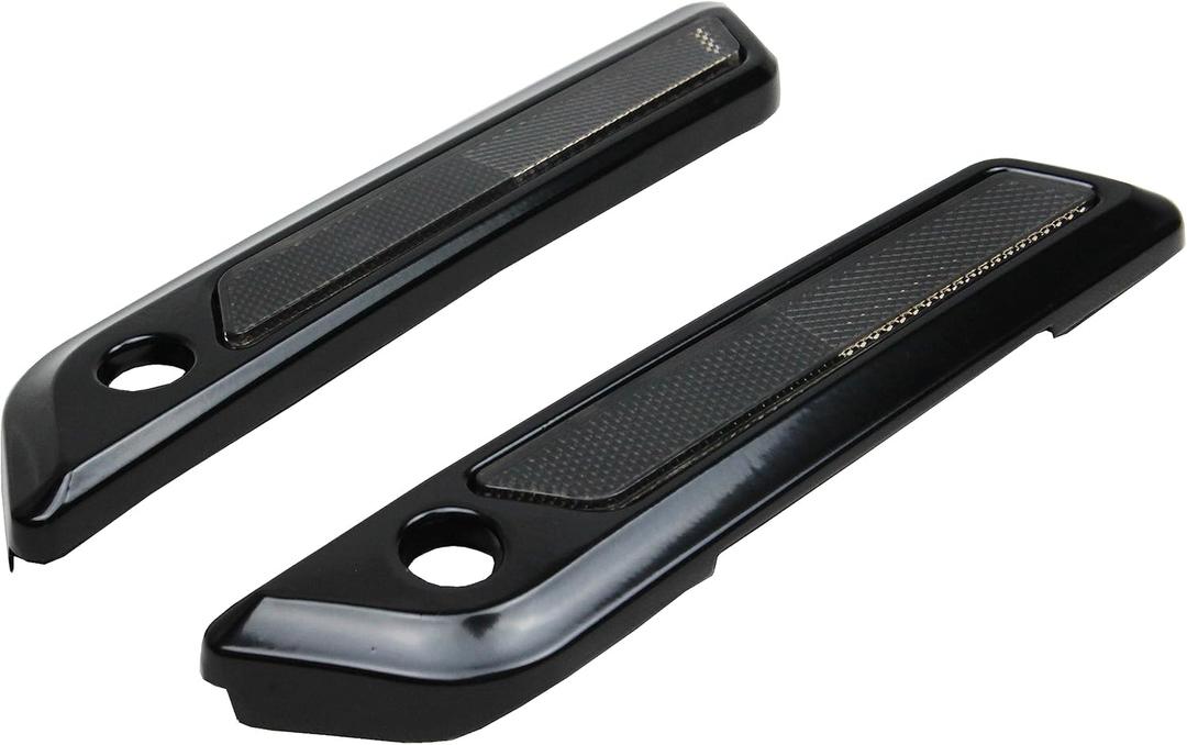 YHMOTO Saddlebag Hinge Latch Covers for Harley Touring Street Electra Road Glide King FLHX FLHR FLTRX FLTRX Ultra FLTRU FLHTCU FLHTKSE 2014-2025 (Black+Grey)