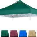 Forest Green Commercial Replacement Canopy Top for 10x10 Straight Leg Pop Up Canopy Tent with Air Vent