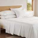 Cotton Sateen Weave Sheet Set- King / Bright White