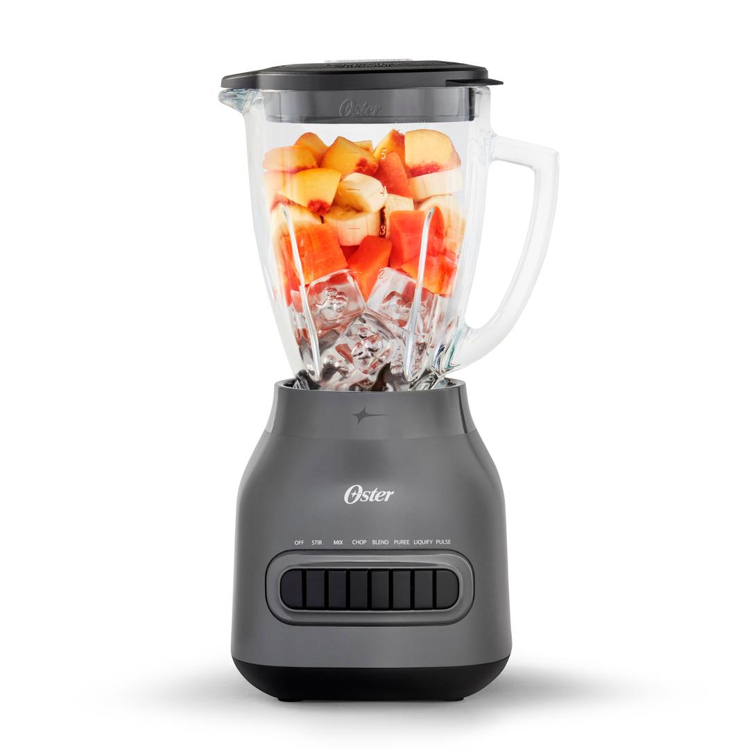 Oster Easy-to-Clean Blender with Dishwasher-Safe Glass Jar with a 20 oz. Blend-n-Go Cup: 700W, 8 Speeds, Smoothie Blender