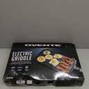 OVENTE Electric Griddle with 16 x 10 Inch Flat Non-Stick Cooking Surface, Removable and Adjustable Temperature Control, Indoor Grill for Instant Breakfast, Pancakes, Eggs or Burgers, Black GD1610B