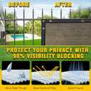 Privacy Fence Screen,with Gloves, 4X50FT Heavy Duty 220GSM 98% Blockage Privacy Screen Fence for Outdoor Wall Garden Yard Backyard (Brown)