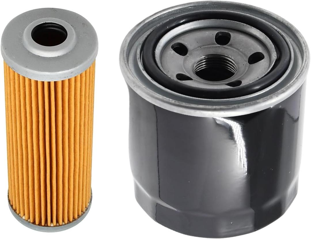Oil Filter M806418 & Fuel Filter MIU804763 M801101 Kit Compatible with John Deere 1023E 1025R 1026R 2305 2320 755 855 Utility Tractors HPX-Diesel Gator X495 X595 X740 X744 X748 X750 Front Mower