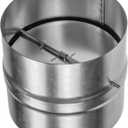 Repa Market Galvanized Steel 5 Inch Duct Backdraft Damper - One-Way Airflow HVAC Damper, Dryer Vent Damper, Metal Inline Backdraft - 5 Inch Duct Damper, Dryer Duct Connector with Backdraught Flap