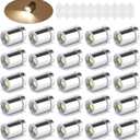 TAYSING 20 Pack Small Spotlight Battery Operated LED Lights Cordless Miniature Spot Light for Artwork, Paintings, Jewelry, Display Cases, handicrafts, Models, Toys, Puzzles(Warm White)