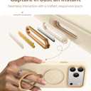 TORRAS Q3 Wind Flow for iPhone 17 Pro Case Silicone, Fit for MagSafe, Magnetic 360 Spin Stand with Camera Control, Liquid Silicone Rubber Soft Phone Case for iPhone 17 Pro 6.3'', Cream Sand